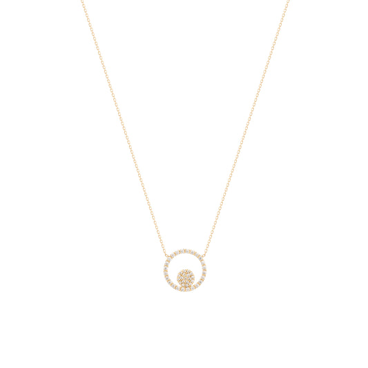 Diamond Necklace in 18k yellow gold