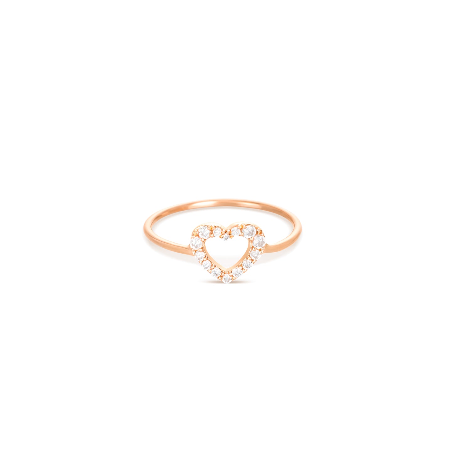 Heart Diamond Rose Gold with Diamonds