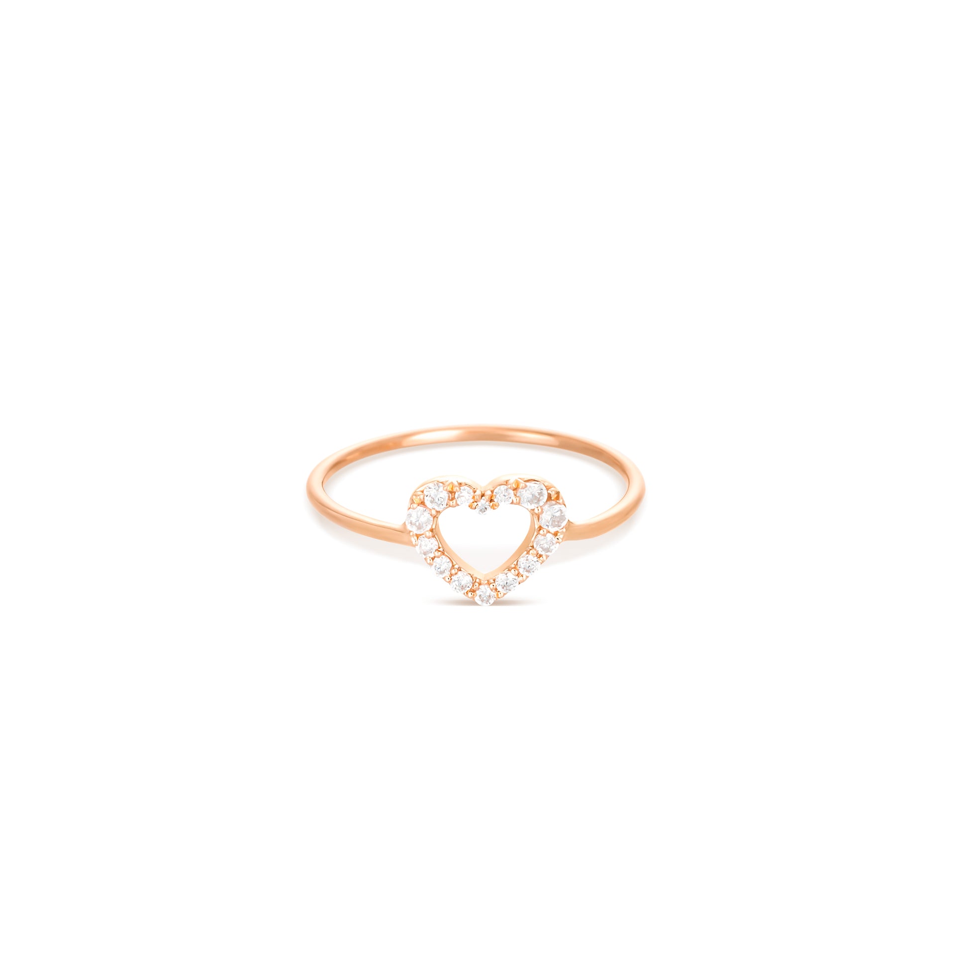 Heart Diamond Rose Gold with Diamonds