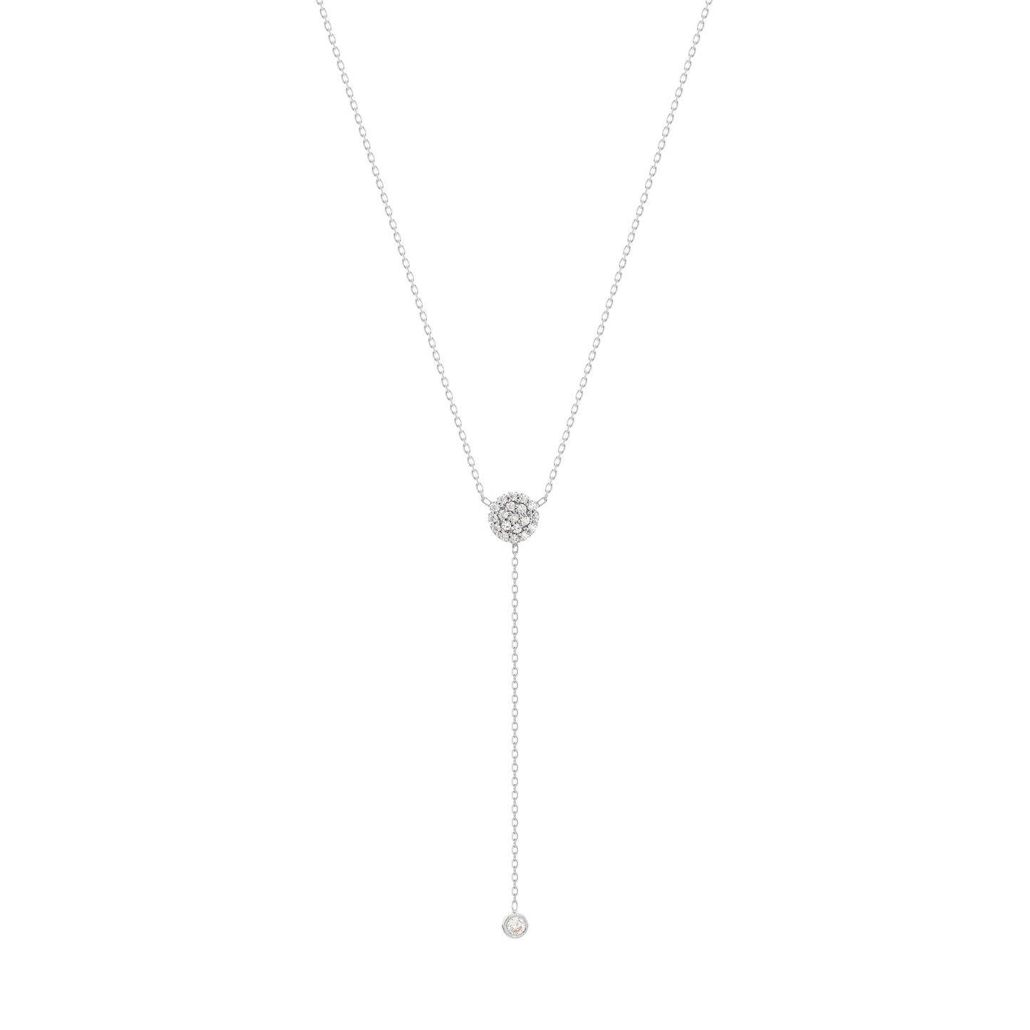 Pave Disco Diamond Lariat