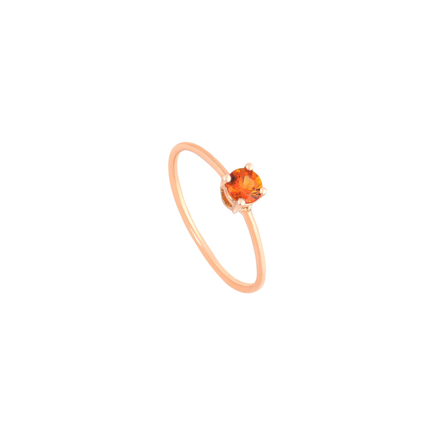 Saphire Solitaire in 18k Rose Gold