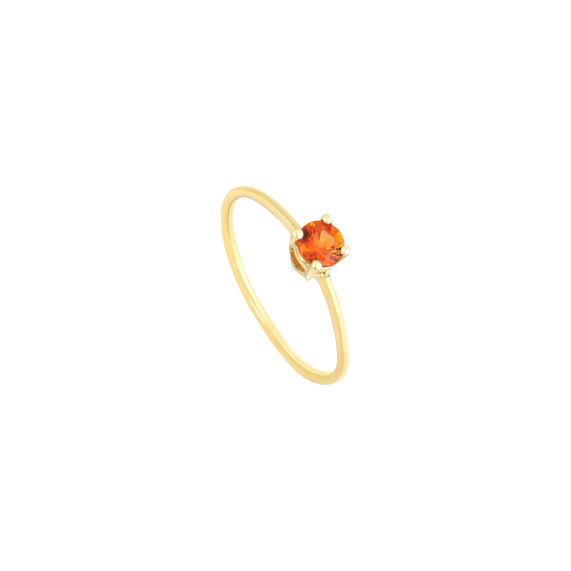 Saphire Solitaire in 18k yellow Gold